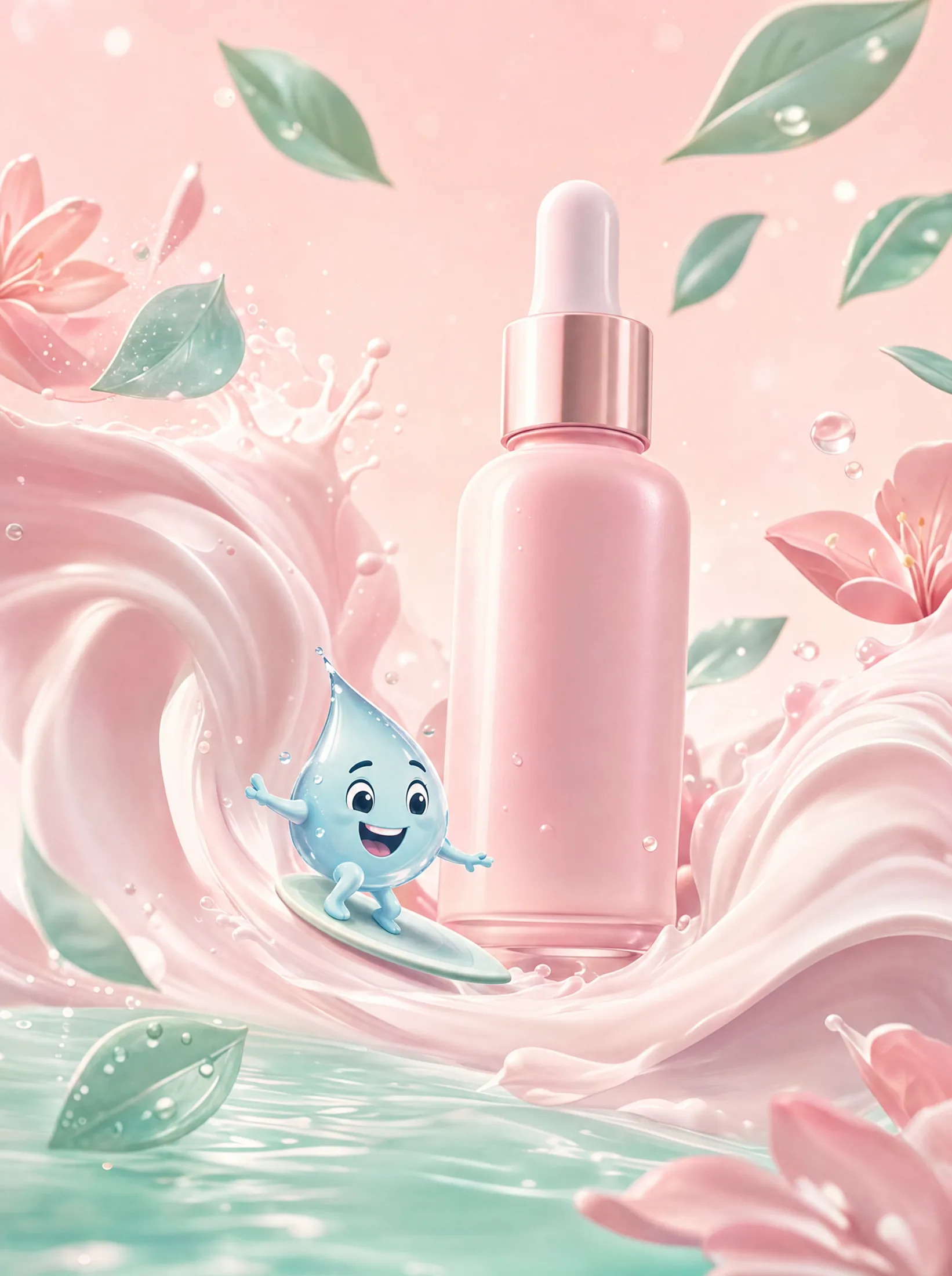 Key Visual im Cartoon-Stil für eine Skincare-Marke