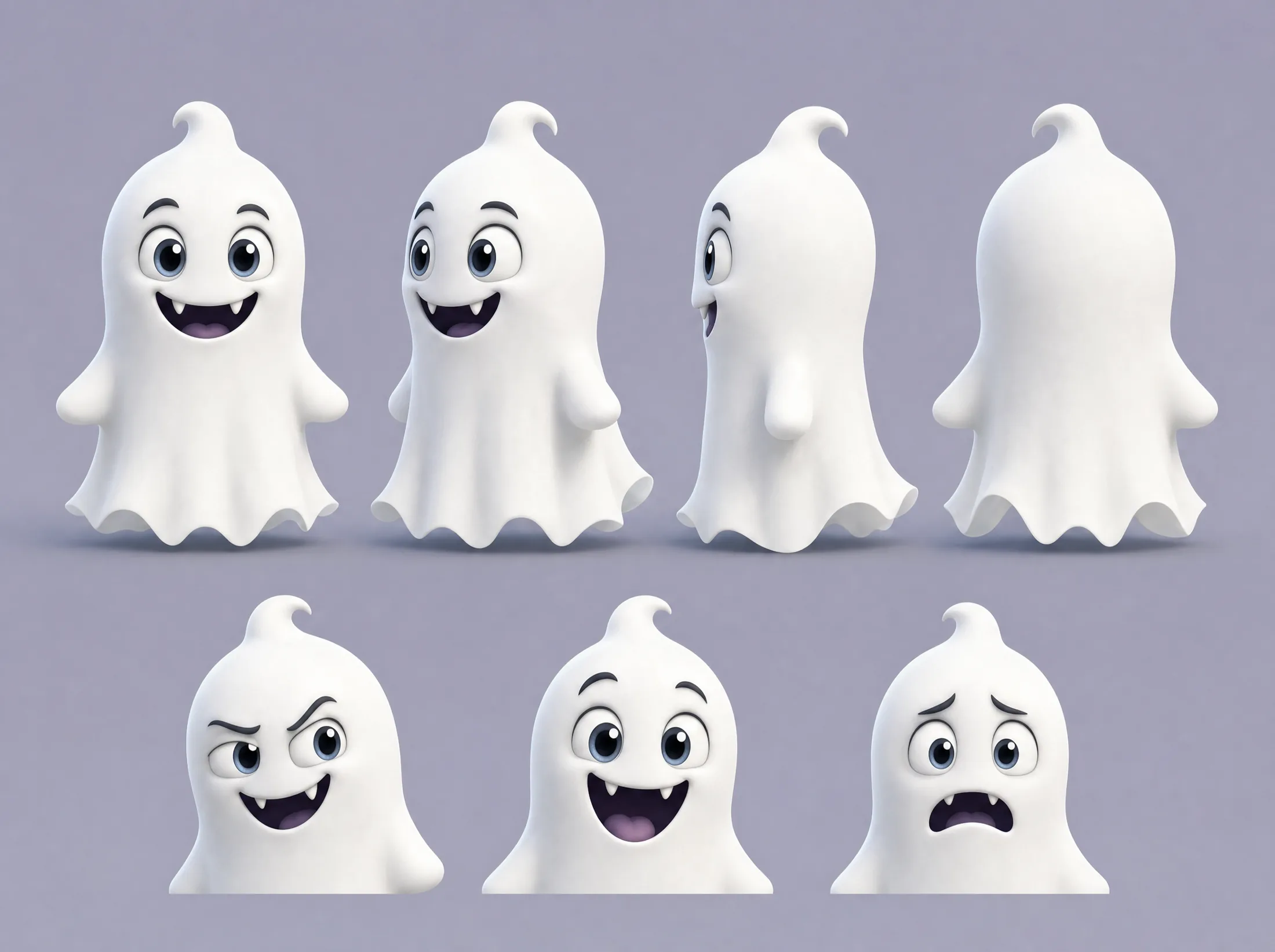Character Sheet eines Brand-Maskottchens im Cartoon-Stil